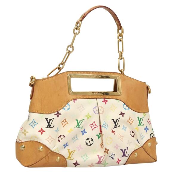LOUIS VUITTON Monogram Multicolor Judy GM Shoulder Bag White M40253 - Picture 1 of 16